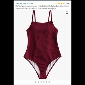 Wine red swimsuit!
